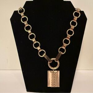 DANNIJO ELISA NECKLACE LINKS CHAIN PENDANT GOLD TONE 16”
